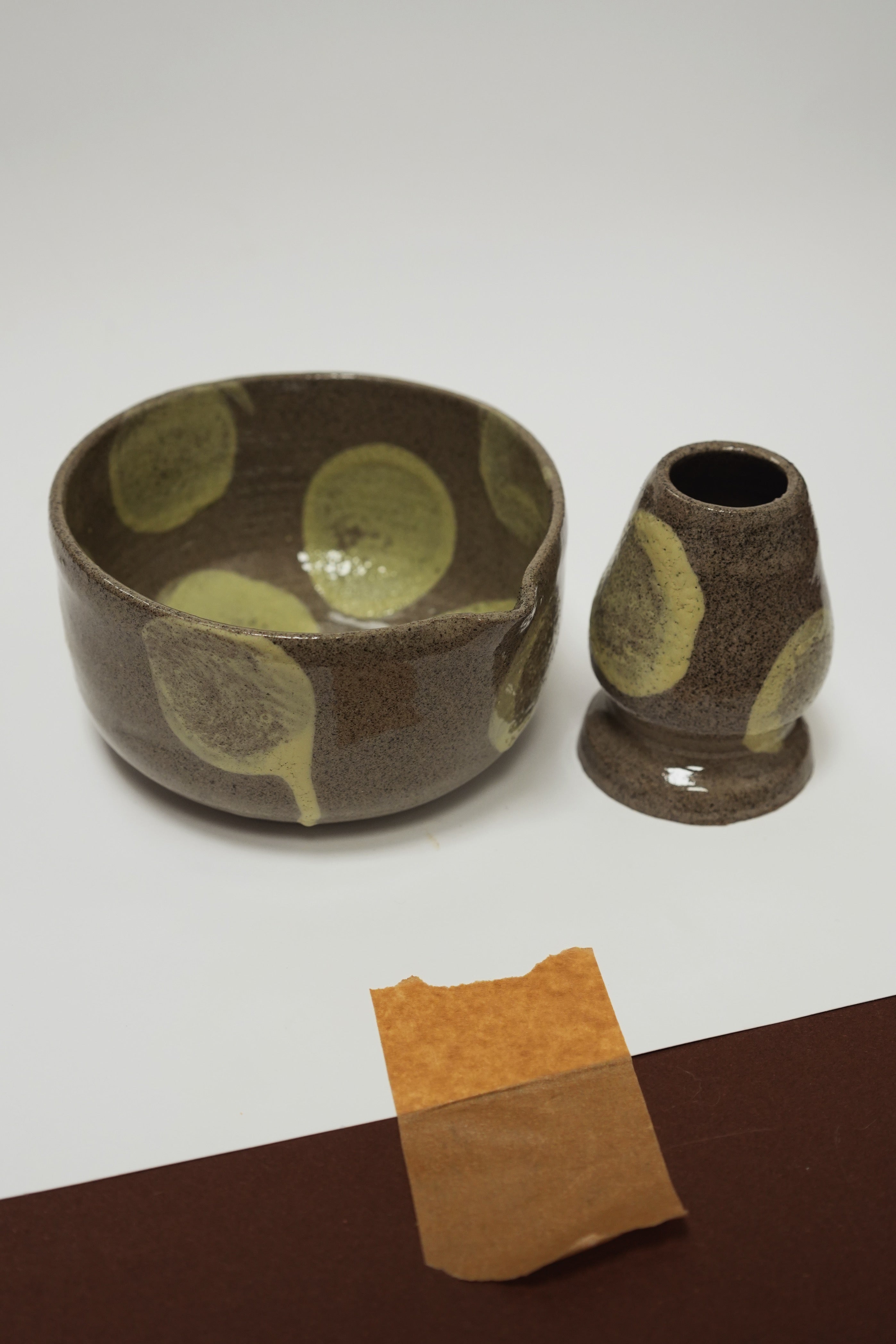 Custom Matcha Set – speckled grey clay